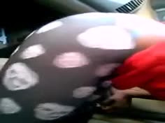 Ebony Twerking in the Car